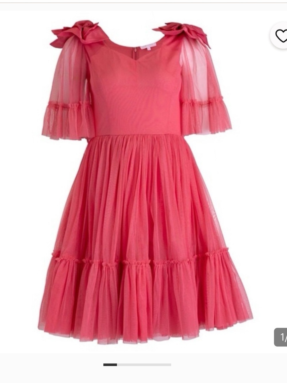 Ivy City Co serene-Pink Tulle Party Dress with Ruffle Sleeves